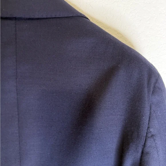 SUITSUPPLY Havana Patch UL suit jacket Men's 40s Wool Stretch Navy Blue